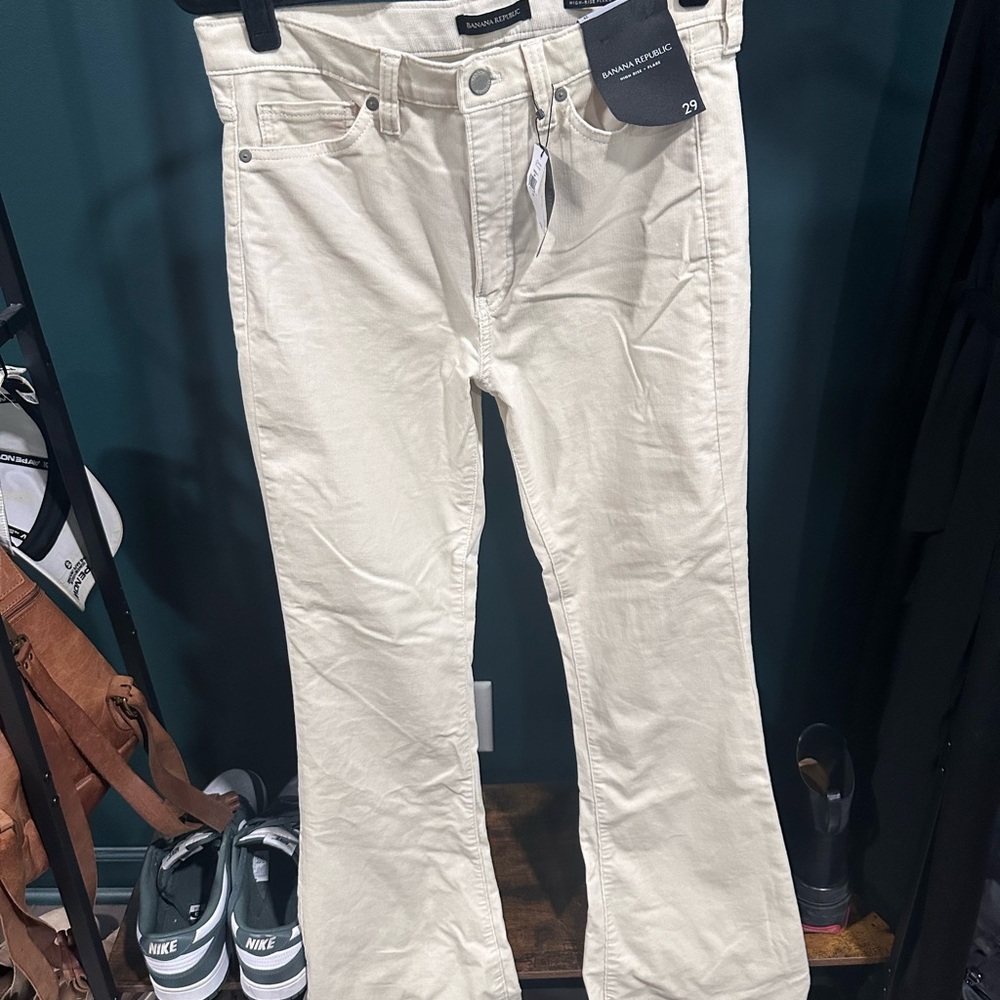 Women's Cream corduroy Jeans